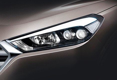 Яскраві світлодіодні фари нової моделі Hyundai Tucson