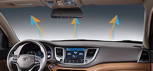 Система антизапотевания лобового стекла нового Hyundai Tucson