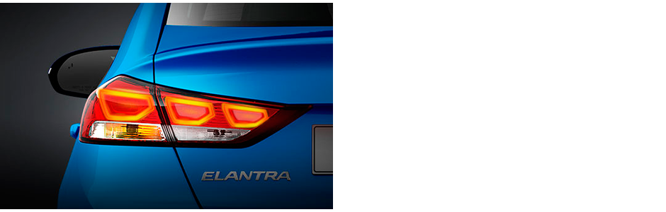 Світлодіодні задні габаритні вогні нової Hyundai Elantra