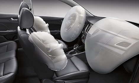 Подушки безпеки в Hyundai Accent new