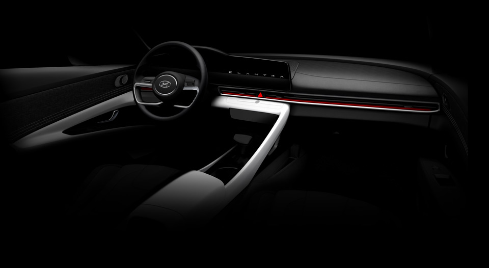 Імерсивна технологічність в інтер'єрі новому автомобілі Elantra